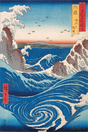 Hiroshige - Naruto Whirlpool (Poster)