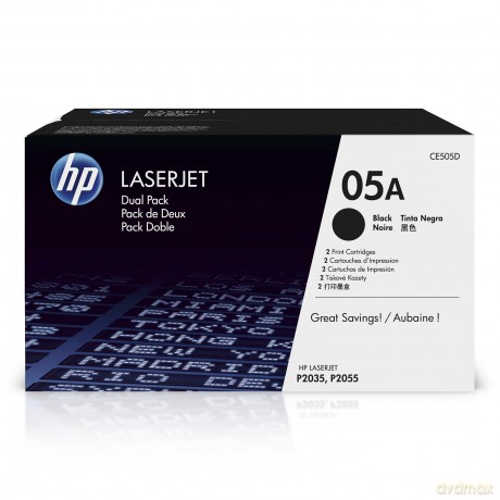 Hp 05a 2-Pack Black Original Laserjet Toner Cartridges