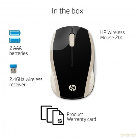 Hp 200 Gold Wireless Mouse