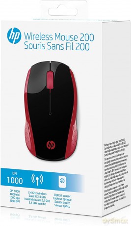 Hp 200 Red Wireless Mouse
