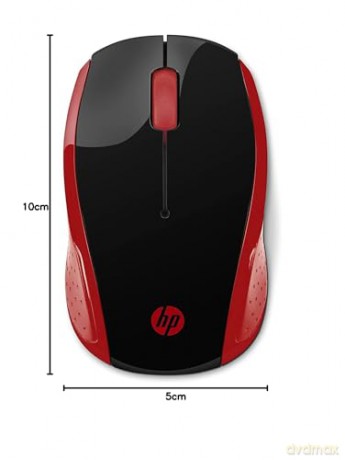 Hp 200 Red Wireless Mouse