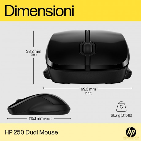 Hp 250 Dual Mode Wireless Mouse