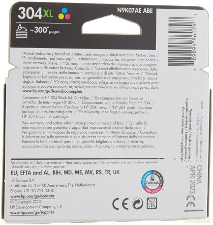 Hp 304xl Tri-Color Ink Cartridge