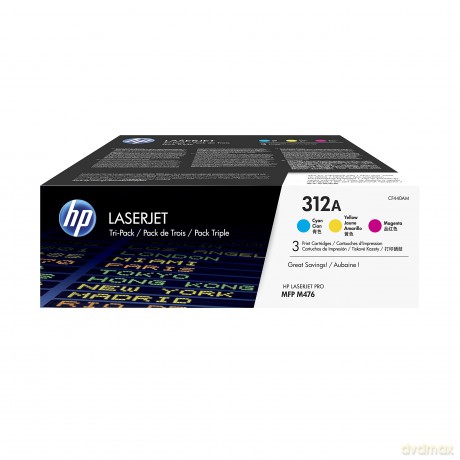 Hp 312a 3-Pack Cyan/Magenta/Yellow Original Laserjet Toner Cartridges