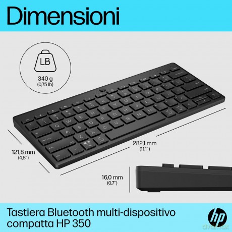Hp 350 Blk Compact Bluetooth Keyb