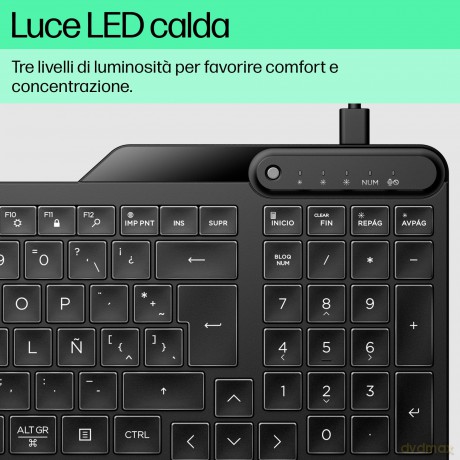 Hp 400 Backlit Wired Kbd Ash Wired