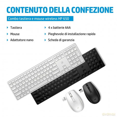 Hp 650 Wireless Kbrd Mouse Ita