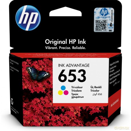 Hp 653 Tri-Color Original Ink