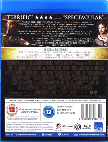 Pompeii (Pompeje) [Blu-ray 3D]+[Blu-Ray]