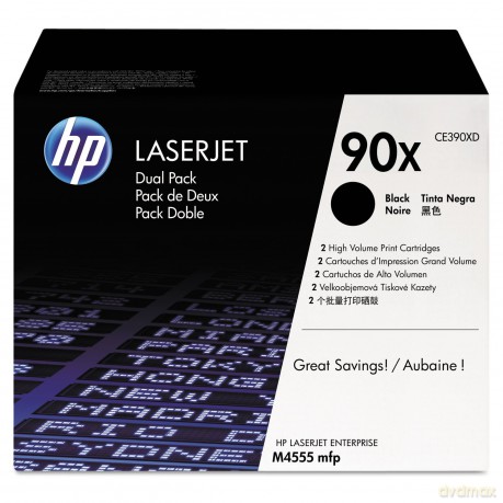 Hp 90x 2-Pack High Yield Black Original Laserjet Toner Cartridges