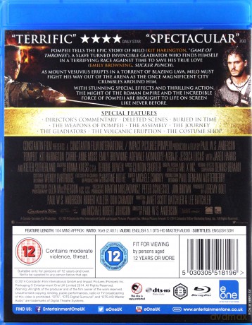 Pompeii (Pompeje) [Blu-Ray]