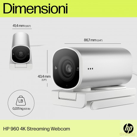 Hp 960 4k Usb-A Streaming Webcam