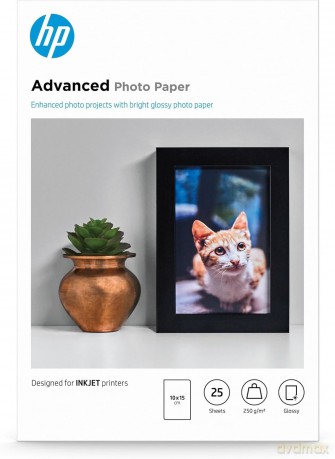 Hp Advanced Glossy Photo Paper - Glossy Photo Paper - 100 X 150 Mm - 250 G/M2 - 25 Sheet