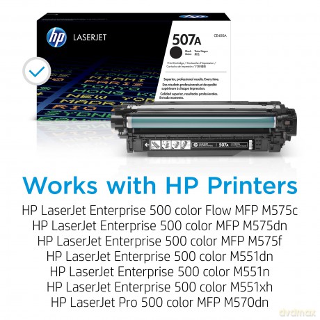Hp Ce400a 507a Original Laserjet Toner Cartridge - Standard, Black