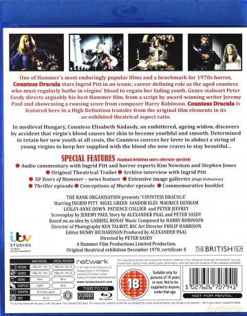 Countess Dracula (Hrabina Dracula) [Blu-Ray]