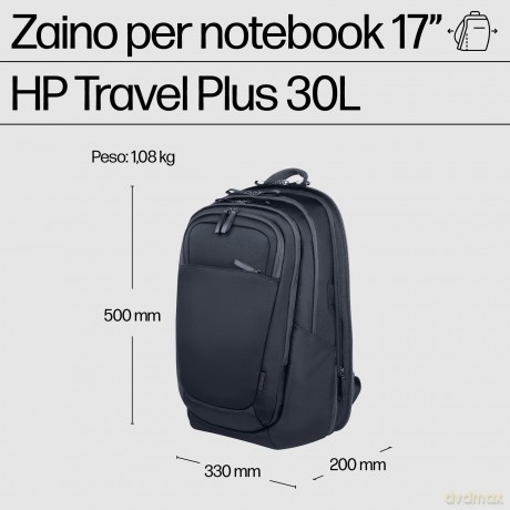 Hp Travel Plus 30l 17 Lptp Back