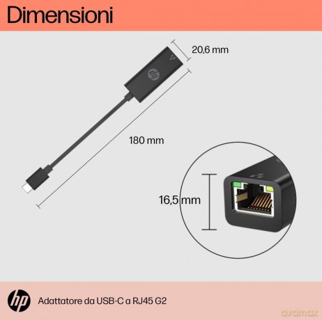 Hp Usb-C To Rj45 Adapter