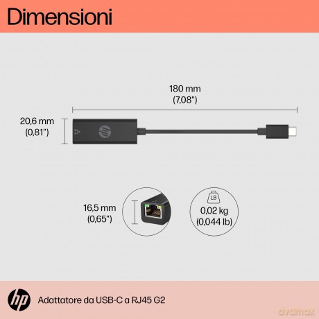 Hp Usb-C To Rj45 Adapter
