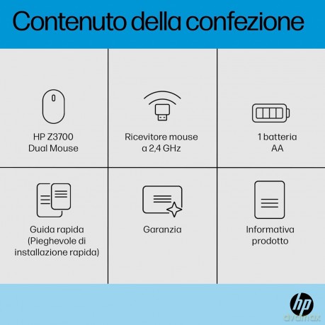 Hp Z3700 Dual Black Wir-Mouse