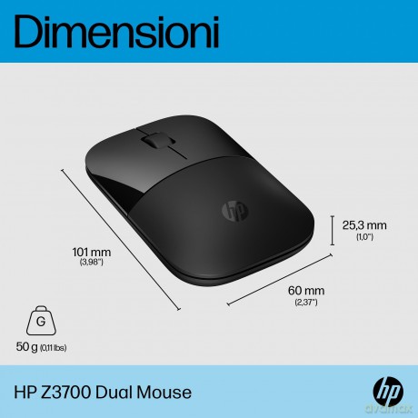 Hp Z3700 Dual Black Wir-Mouse