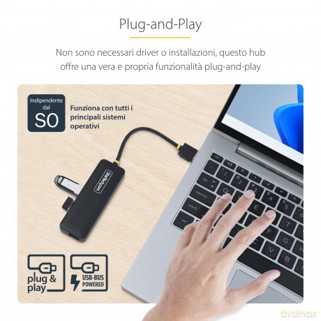 Hub Usb-A A 4 Porte, 5 Gbps