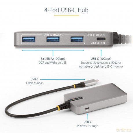 Hub Usb-C A 4 Porte Usb-A/C