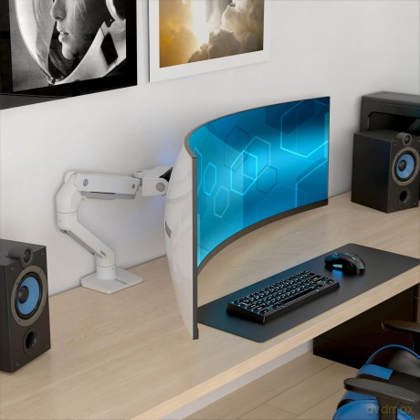 Hx Arm Heavy Duty Pivot Desk Mount