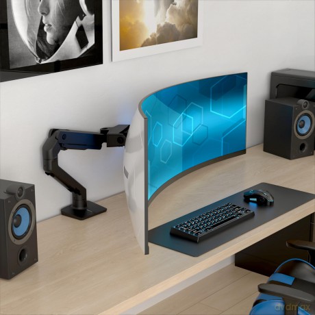 Hx Arm Heavy Duty Pivot Desk Mount