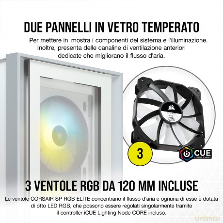 Icue 4000x Rgb Mid-Tower White