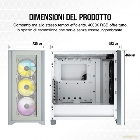 Icue 4000x Rgb Mid-Tower White
