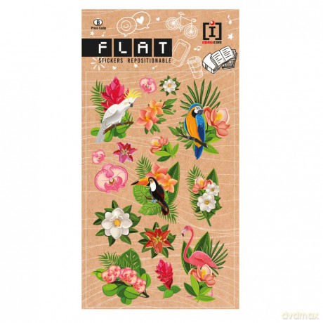Imagicom: Tropical Sloth: Flat - Flowers
