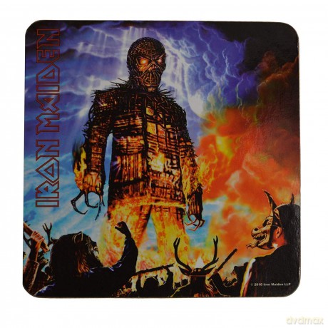 Iron Maiden Single Cork Coaster: Wicker Man