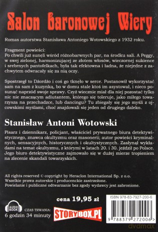 Salon Baronowej Wiery - Stanisław Antoni Wotowski [AUDIOBOOK] [CD-MP3]