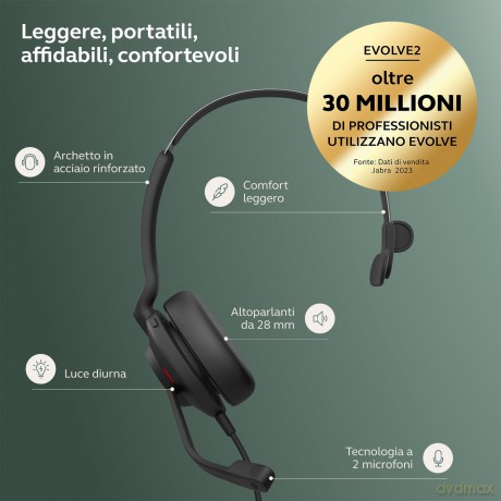 Jabra Evolve2 30 Mono Ms Usb-A Se