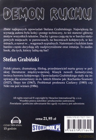 Demon ruchu - Stefan Grabiński [AUDIOBOOK] [CD-MP3]