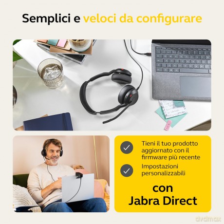 Jabra Evolve2 50 Duo Ms-Usb-C