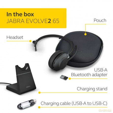 Jabra Evolve2 65 Mono Uc + Ladestation + Link 380a