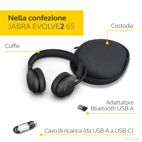Jabra Evolve2 65 Stereo Uc Black