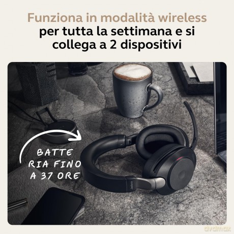 Jabra Evolve2 85 Stereo Ms Usbc Bk