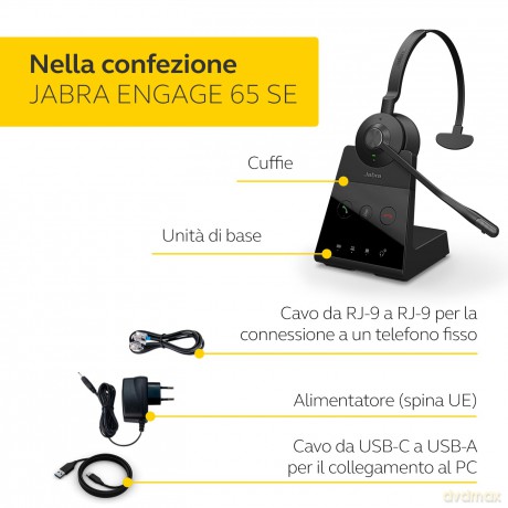 Jabra Headset Engage 65 Se Mono Schnurlos