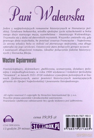 Pani Walewska tom 1 - Wacław Gąsiorowski [AUDIOBOOK] [CD-MP3]