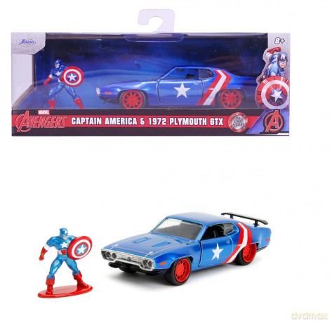 JADA Captain America 1971 Plymouth GTX Scala 1:32