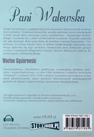 Pani Walewska tom 2 - Wacław Gąsiorowski [AUDIOBOOK] [CD-MP3]