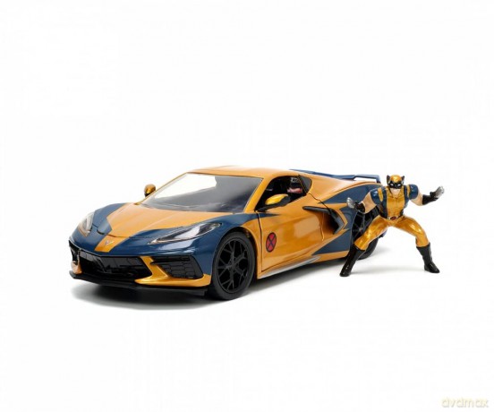 JADA X-Men Wolverine Chevy Corvette Die-Cast Scala 1:24