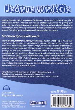 Jedyna wyjście - Stanisław Ignacy Witkiewicz [AUDIOBOOK] [CD-MP3]