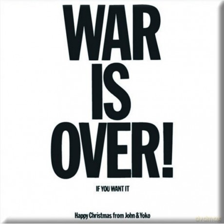 John Lennon Fridge Magnet: War is Over