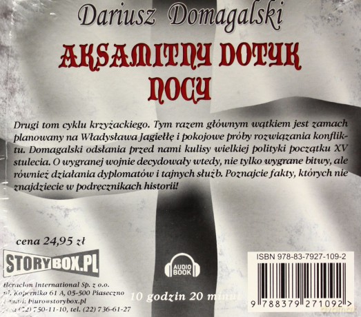 Aksamitny dotyk nocy - Dariusz Domagalski (digipack) [AUDIOBOOK] [CD-MP3]