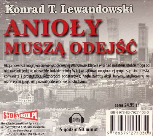 Anioły muszą odejść - Konrad T. Lewandowski (digipack) [AUDIOBOOK] [CD-MP3]