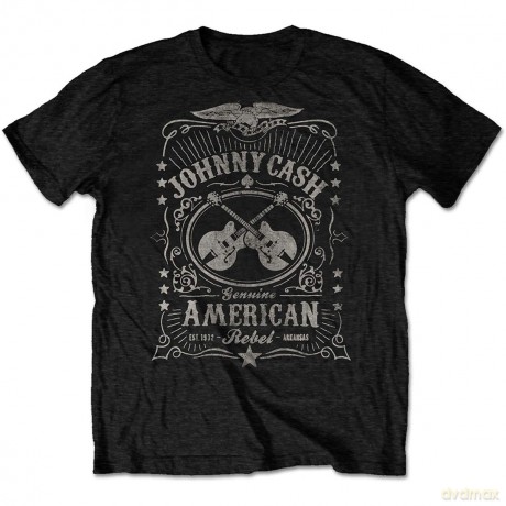 Johnny Cash Unisex Tee: American Rebel (Medium)