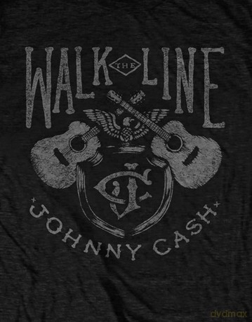 Johnny Cash Unisex Tee: Walk The Line (Medium)